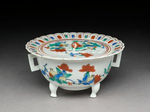 Bol Koro avec un couvercle plat, Kakiemon, 1680-1700