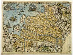 Carte de Nagasaki, c.1801 (gravure sur bois en couleur)