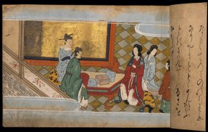 Hommes offrant des cadeaux aux femmes, illustration du 