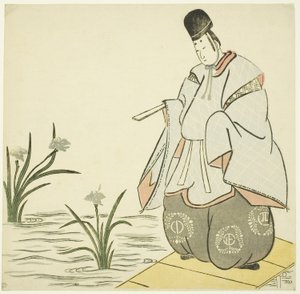 Narihira au pont Yatsuhashi - Japanese School