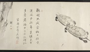 Deux tortues, de Yoshida Seisai (rouleau)