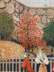 Osakazu Byobu - Paravent japonais à huit panneaux (peinture) - Japanese School