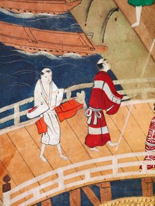 Osakazu Byobu - Paravent japonais à huit panneaux (peinture) - Japanese School