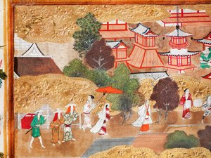 Osakazu Byobu - Paravent japonais à huit panneaux (peinture) - Japanese School