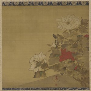 Pivoines, période Edo - Japanese School