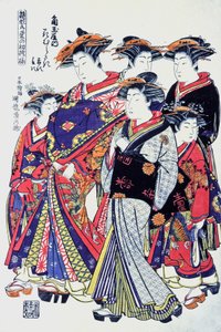 Femmes japonaises de qualité, fin du 19e siècle (impression) - Japanese School