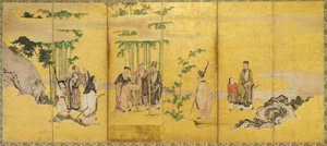 Les Sept Sages de la Forêt de Bambous, école Kanō