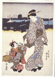 Sans Titre (Une Femme Et Un Enfant) - Japanese School
