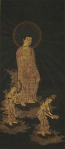 Descente Accueillante de la Triade Amida Bouddha - Japanese School