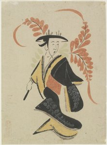Jeune Fille aux Glycines, fin 17ème - début 18ème siècle - Japanese School