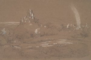 Château et ville de Corfou depuis les tranchées de Cromwell - Jasper Francis Cropsey