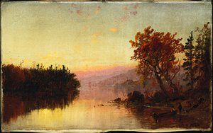 Lac Greenwood au crépuscule, 1873 - Jasper Francis Cropsey