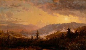 Coucher de soleil après une tempête dans les montagnes Catskill, c.1860