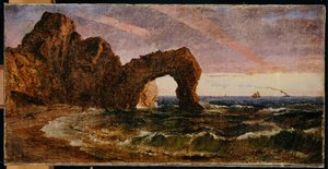 Coucher de soleil à Étretat, 1894 - Jasper Francis Cropsey