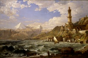 La côte de Gênes, 1854 - Jasper Francis Cropsey