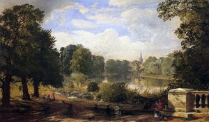 La Serpentine, Hyde Park, Londres, 1858 - Jasper Francis Cropsey