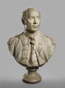 Buste Portrait de John Paul Jones, modelé en 1780, moulé en 1787-89 - Jean Antoine Houdon