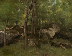 Rochers dans la forêt de Fontainebleau - Jean-Baptiste-Camille Corot
