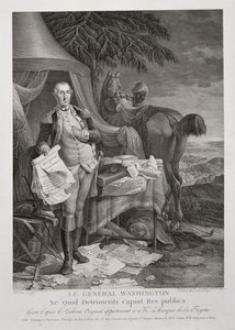 Général Washington, Ne Quid Detrimenti capiat Res publica, gravé par Noël Le Mire, c. 1785 - Jean Baptiste (after) Le Paon