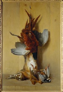 Faisan, lievre et perdrix rouge - pheasant, hare and partridge … - Jean-Baptiste (school of) Oudry