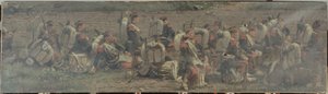 Scène militaire : les tambours du 1er Régiment des Grenadiers de la Garde (fragment du panorama de Rezonville) - Jean Baptiste Edouard Detaille