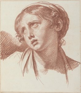 Jeune Fille Regardant Vers le Haut - Jean-Baptiste Greuze