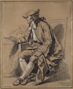 Le notaire : Une étude pour "Le contrat de mariage" - Jean-Baptiste Greuze