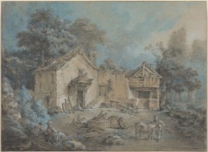 Scène de vie à la ferme - Jean-Baptiste Huet