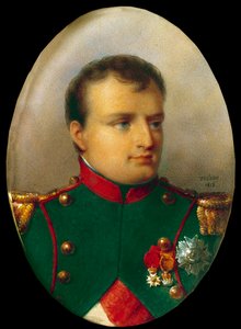 Portrait en médaillon de Napoléon Ier en uniforme des chasseurs