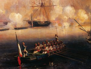 La reine Victoria du Royaume-Uni visitant Tréport, 3 septembre - Jean Baptiste Isabey