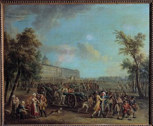 Révolution française : « Le peuple de Paris quitte les Invalides le matin du 14 juillet - Jean Baptiste Lallemand