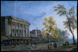 Le théâtre italien à Paris, peinture de Jean Baptiste Lallemand - Jean Baptiste Lallemand