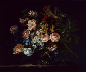 Roses, œillets, jacinthes et fleurs - Jean Baptiste Monnoyer