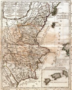 Carte du Royaume de Valence et de Murcie (Espagne) (Gravure)