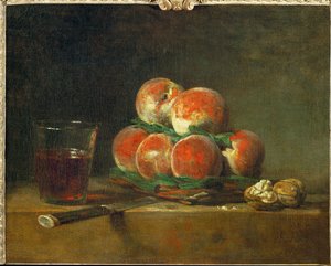 Panier de pêches ...