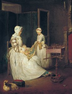 La mère diligente, c.1740 - Jean Baptiste Simeon Chardin