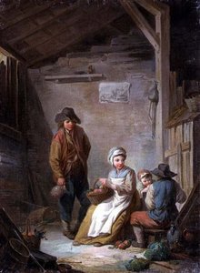 Paysans dans leur cottage - Jean Francois Clermont