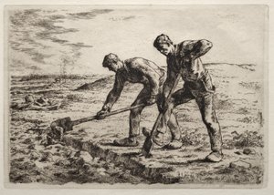 Les bêcheurs - Jean-Francois Millet