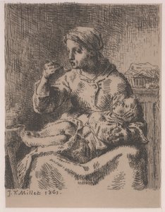 La Bouillie - Jean Francois Millet
