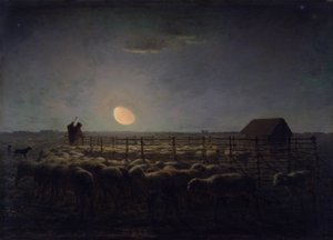 La Bergerie, Clair de Lune - Jean Francois Millet