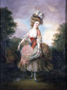 Danseuse avec un chapeau à plumes - Jean Frederic Schall