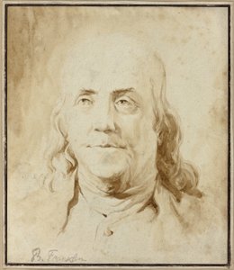 Benjamin Franklin, vers 1778 (pinceau et encre brune)