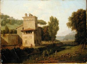 La Casa Cenci dans les jardins Borghese, Rome - Jean Honore Marmont de Barmont