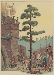 Druides célébrant une fête au Maennelstein, Alsace - Jean Jacques Waltz