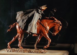 Le voyageur Cire, tissu (Cire, tissu, cuivre, bois)