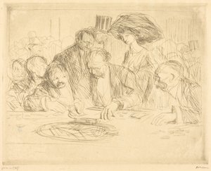 A la table de jeu (2e planche) (At the Gambling Table) (second plate)