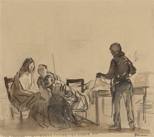 Avant le repas à Emmaüs - Jean-Louis Forain