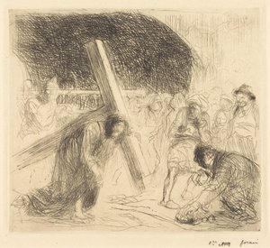 Le Christ portant sa croix (7e planche)