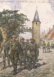 Front des Flandres, porte de Loo (Belgique), 30 juillet 1917 (aquarelle sur papier) - Jean-Louis Lefort