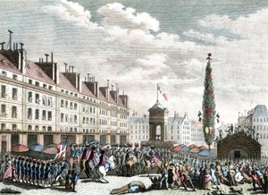 La proclamation de la Constitution française, 1791, fin du 18ème siècle - Jean (after) Duplessis Bertaux